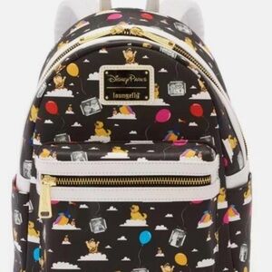 Loungefly Disney Parks Kids Backpack - Black with Colorful Balloon Design